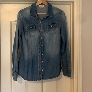 Denim button down shirt